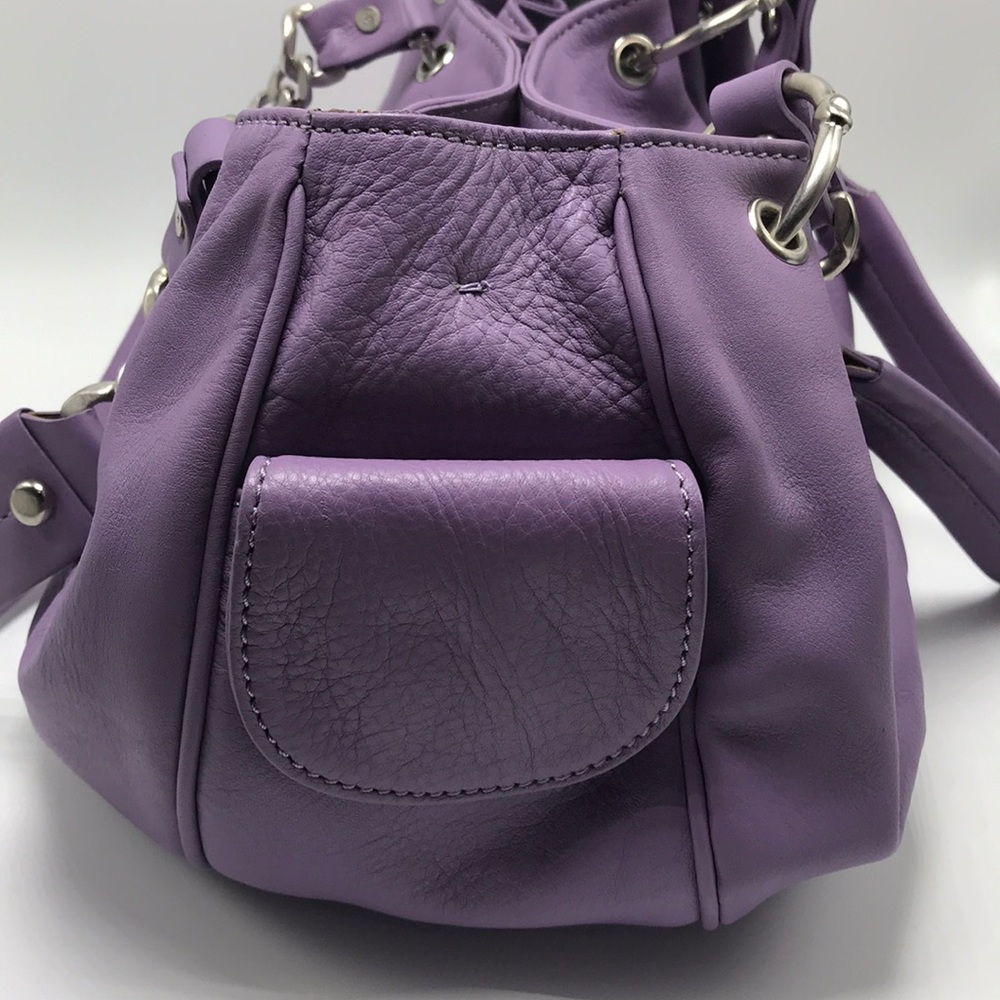 New Juicy Couture Purple Leather To Handle Bag - Picture 4 of 8